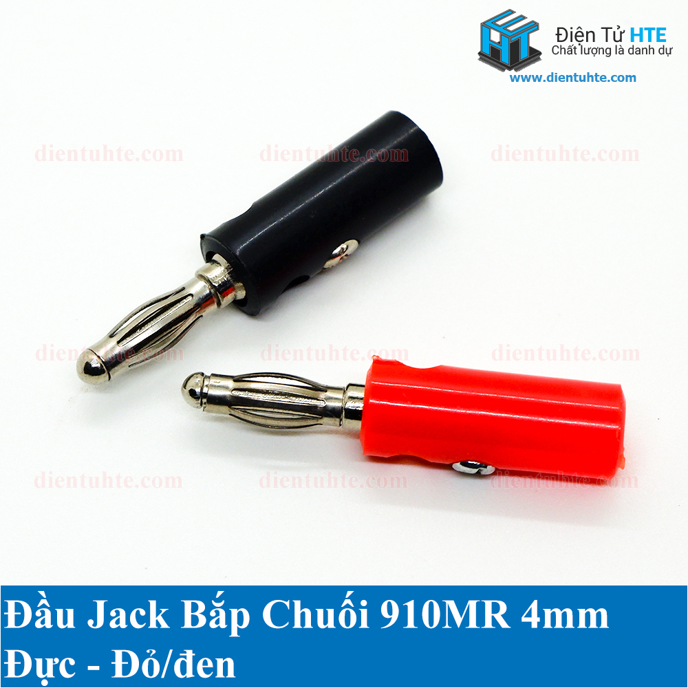 Bộ 3 cặp Đầu Jack bắp chuối banana 910MR đực đen-đỏ