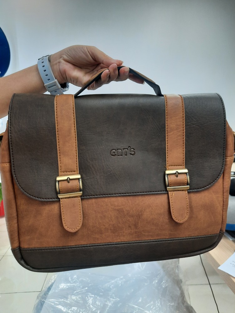 Cặp da đeo chéo đựng CNT CA20 phối màu cao cấp