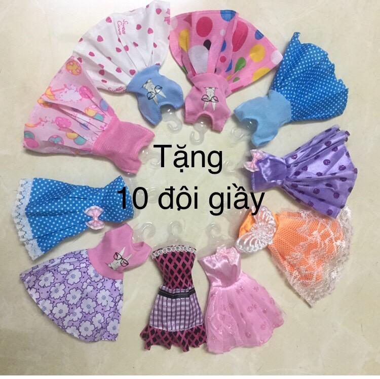 Đầm búp bê 30 cm - đen sọc vàng