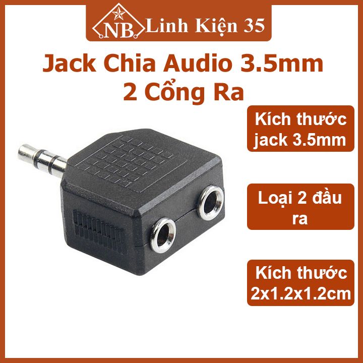 Jack chia Audio 3.5mm 2 cổng ra