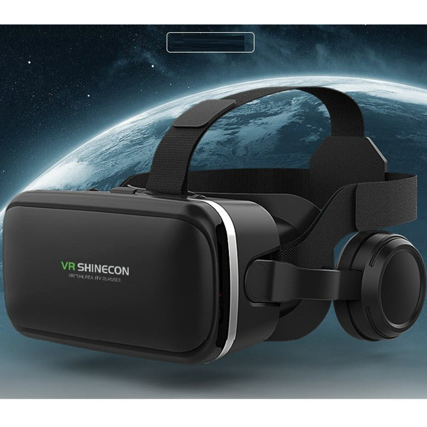 Shinecon 6.0 Vr Glasses Support Watching 3D Movies on Smartphones. Free Bluetooth Game Controller