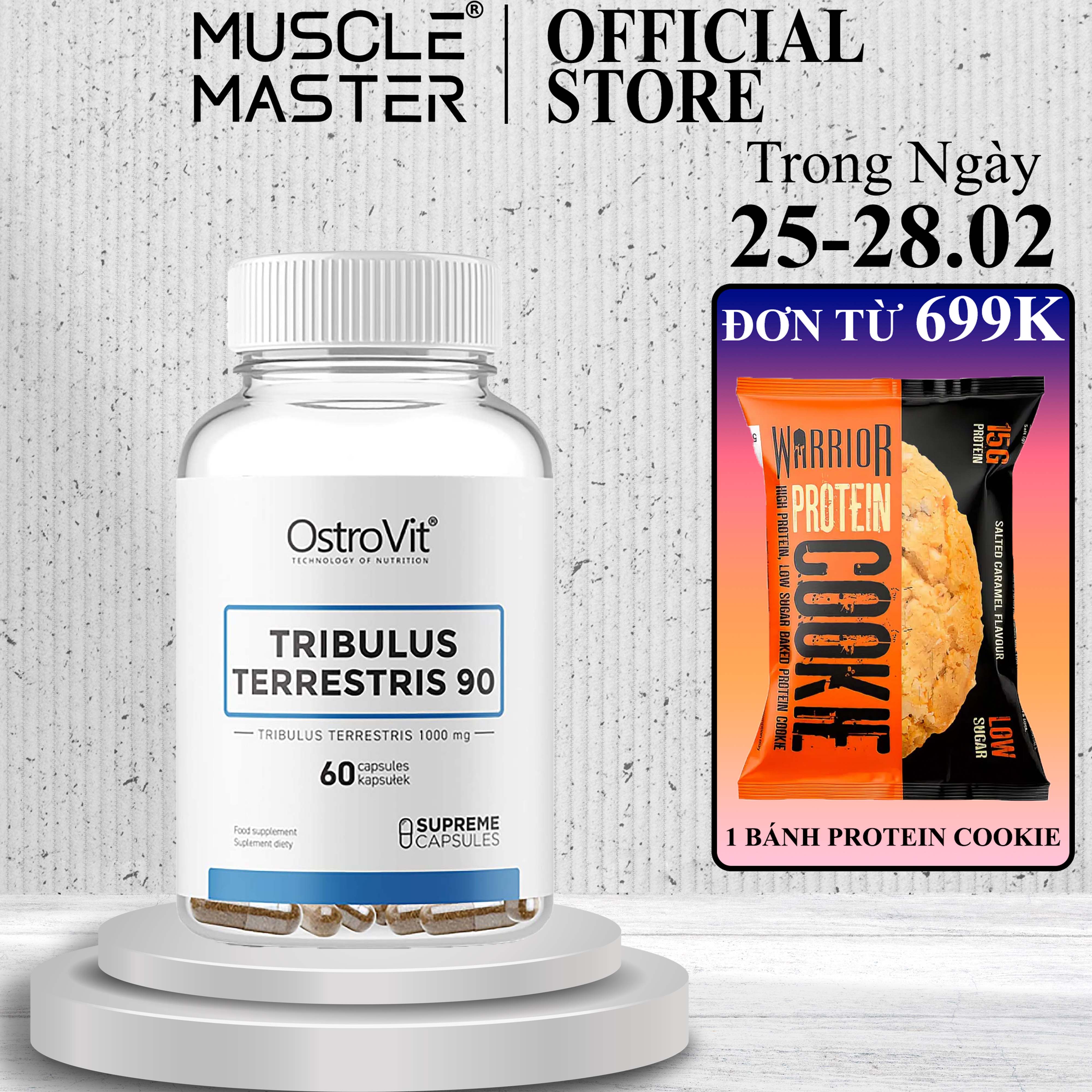 [CHỈ 7.3 HOÀN TIỀN 15%] [HCM]Thực Phẩm Bổ Sung Tăng Test Ostrovit Tribulus Terrestris 90 60 Viên