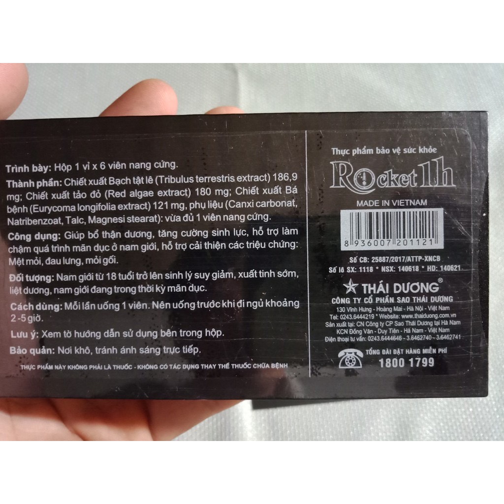 [HCM][HÀNG CHUẨN] Thực Phẩm Chức Năng Viên Uống Rocket 1h (6 viên)