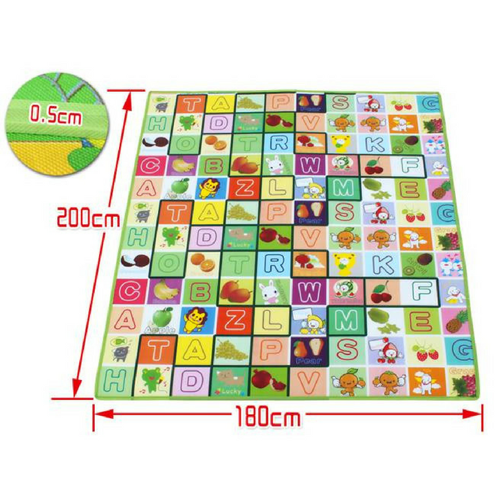 THẢM CHƠI 2 MẶT MABOSHI CHO BÉ 1,6m x 2m