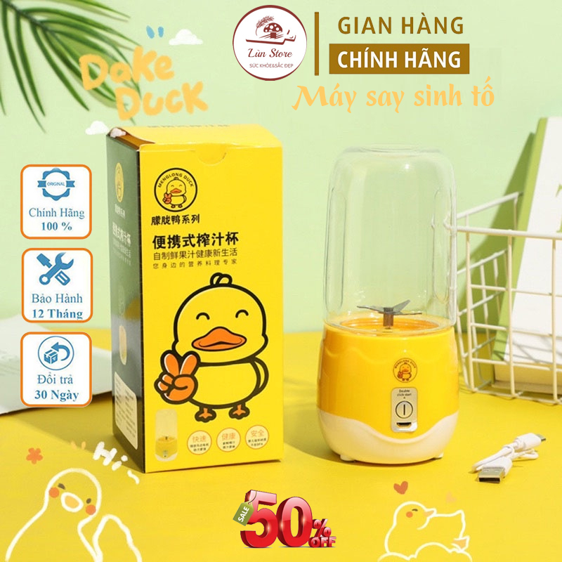 Máy Xay Sinh Tố Mini Cầm Tay Đa Năng hình chú vịt vàng Tiện Dụng Cho Gia Đình, máy say sinh tố đa năng mini, máy xay sinh tố mini cầm tay, máy xay sinh tố mini HÀNG CHÍNH HÃNG