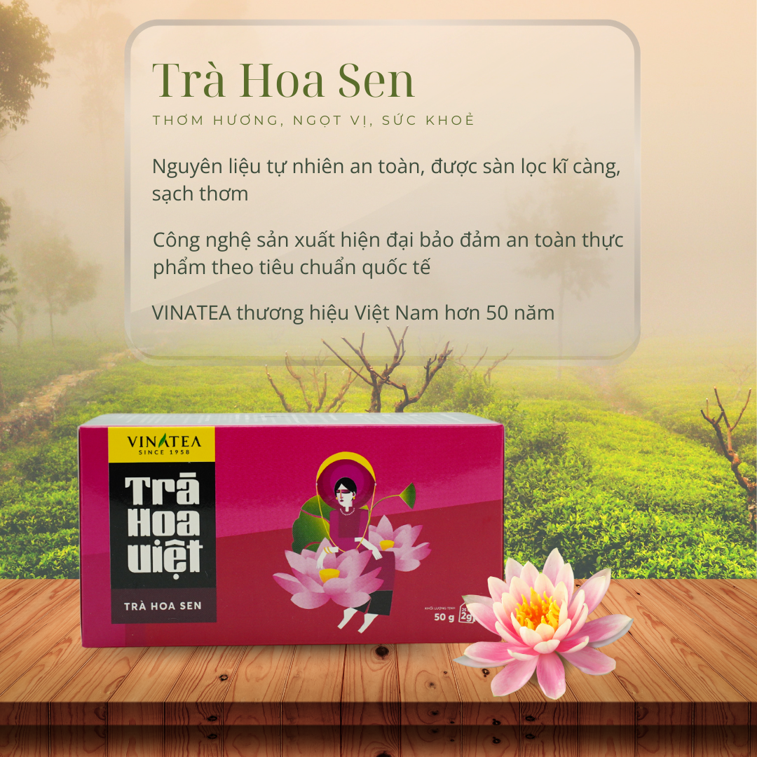 Trà Hoa Việt - Hoa Sen Túi lọc Vinatea