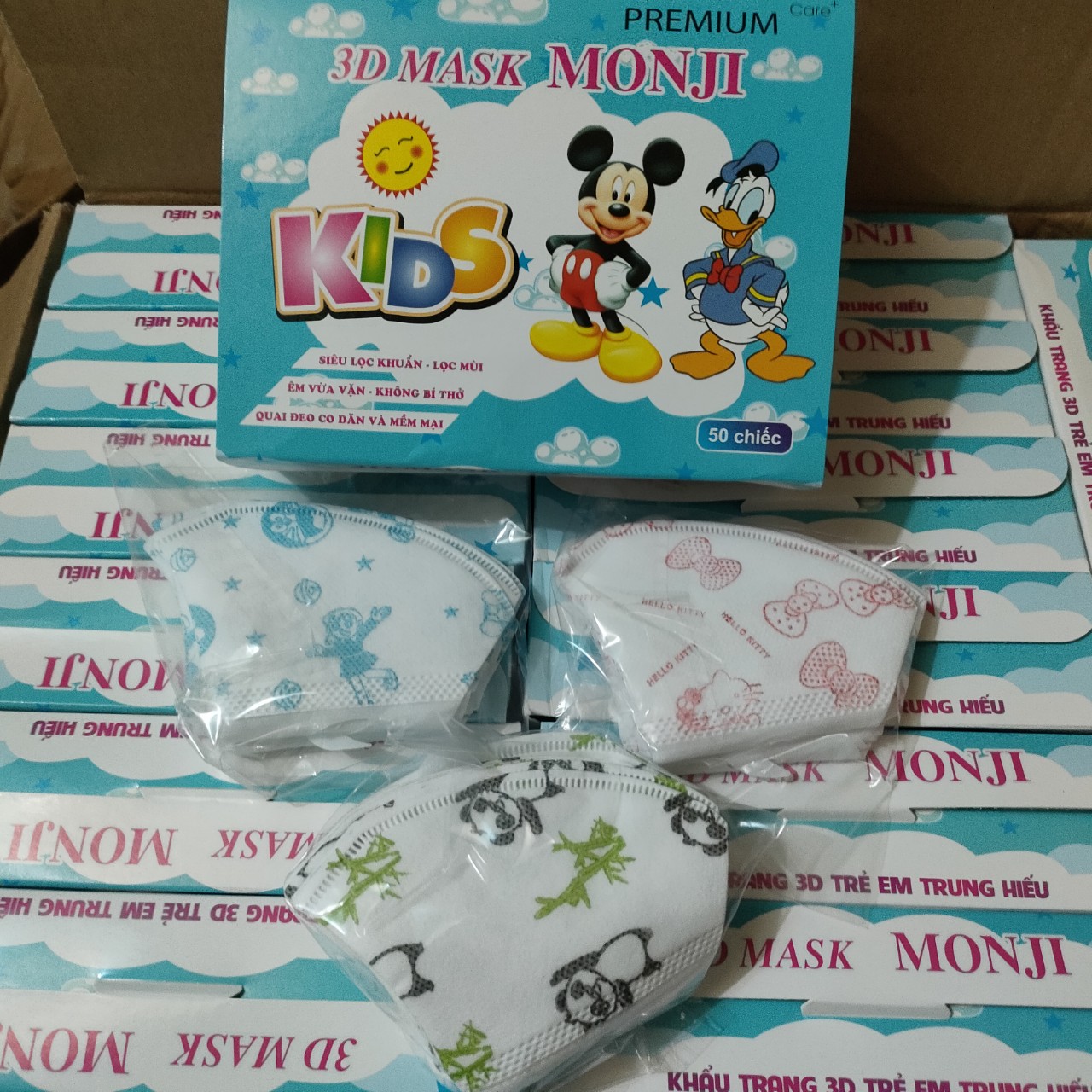 Hộp 50 chiếc khẩu trang 3D mask trẻ em