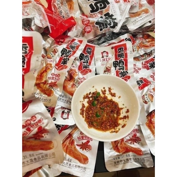 Combo 10 Chân Vịt Cay Tứ Xuyên( Tặng 3 cánh gà)