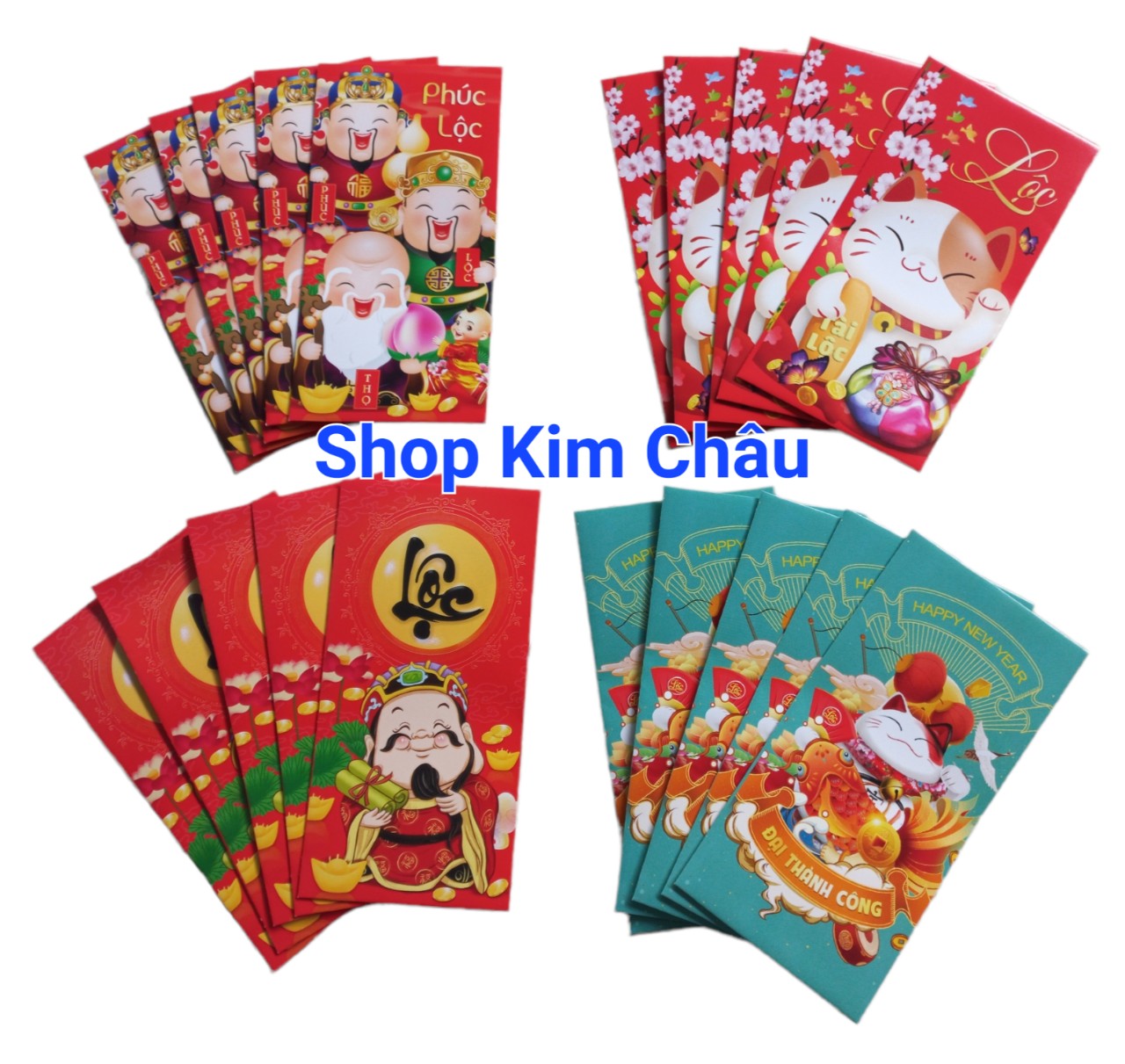 Combo 100 Bao Lì Xì Tết 2026 Mix nhiều mẫu