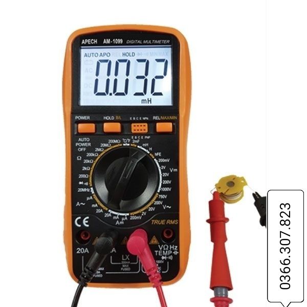 Apech am-1099 đồng hồ vạn năng đo cuộn cảm henry