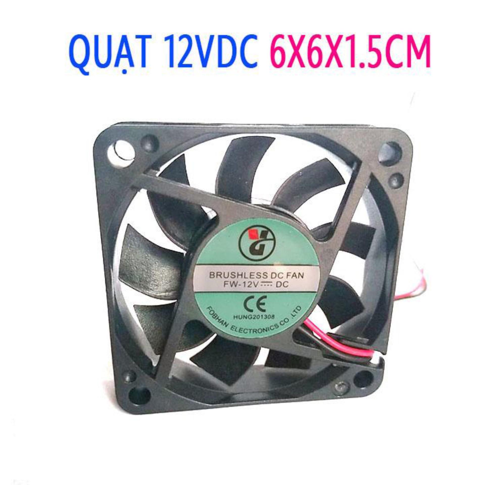 Quạt tản nhiệt 12v 6x6cm Loại Khỏe Mỏng