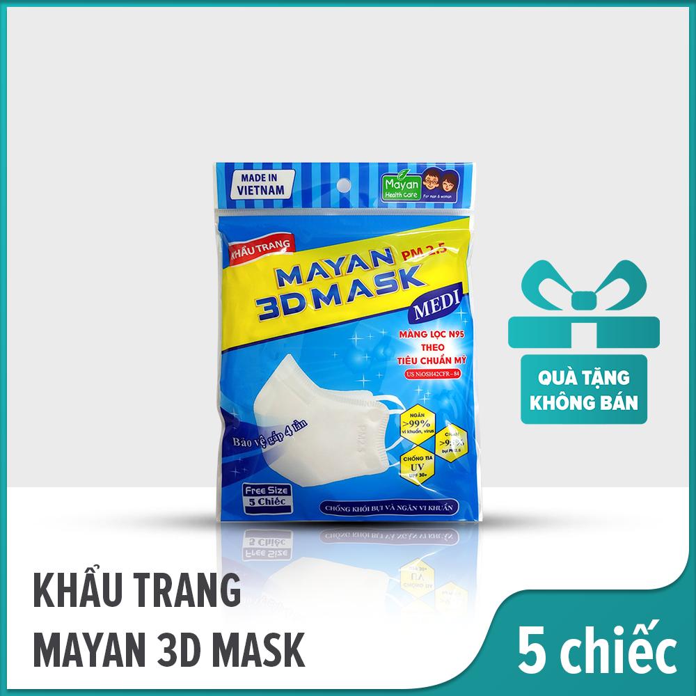 Mặt nạ kháng khuẩn Mayan 3D Mask - 5 cái