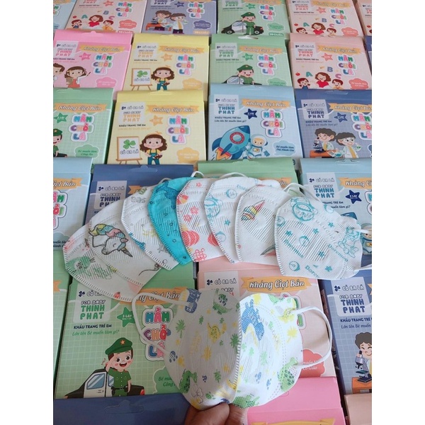 (10 cái) Khẩu Trang Trẻ Em Mầm Chồi Lá Thịnh Phát