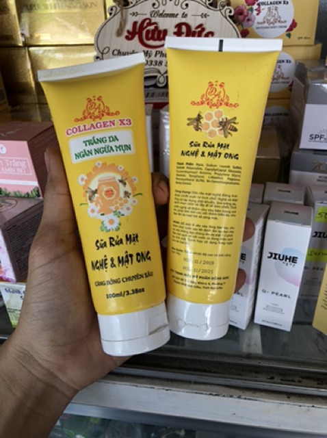 Sữa rữa mặt Collagen x3 Nghệ và mật ong