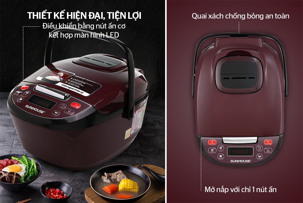 [HCM]NỒI CƠM ĐIỆN TỪ SUNHOUSE SHD8909