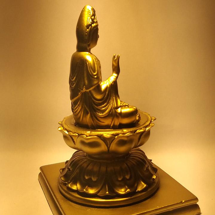 Tượng Phật Bà Quan Âm sơn màu đồng đẹp