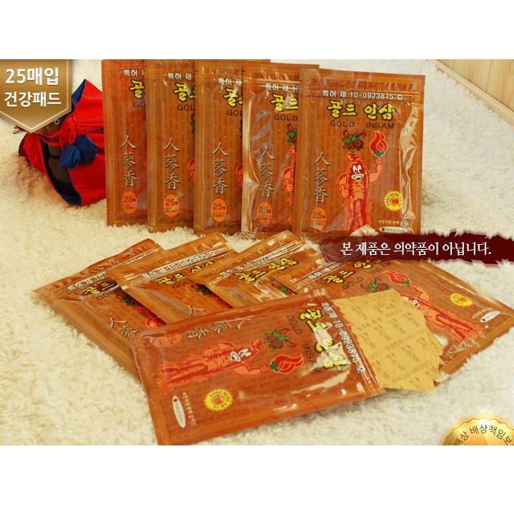 Miếng Cao Dán Hồng Sâm Gold Insam - 1 gói 25 miếng