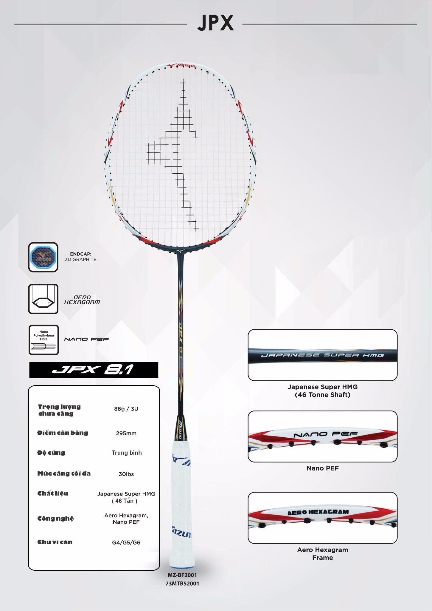 Vợt Cầu Lông Mizuno JPX 8.1 (chính hãng)