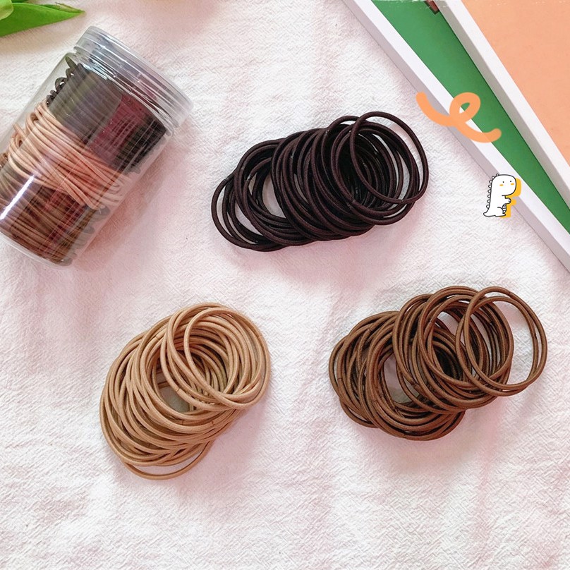 Dây Thun Cột Tóc Hộp 100 Cái Loại Đẹp 1x29