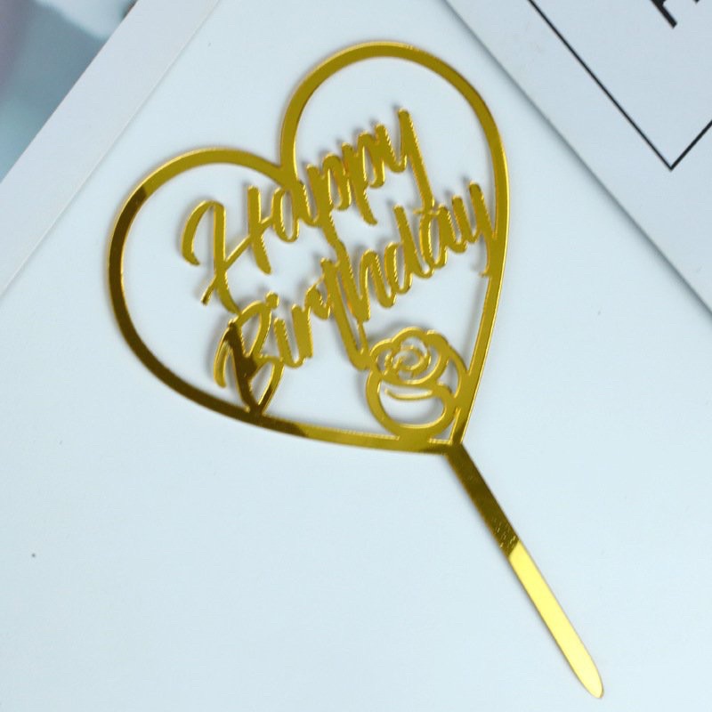 Que cắm Mica Happy Birthday