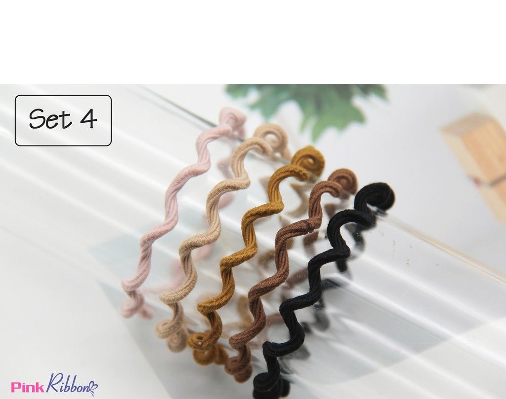 Chun buộc tóc lò xo cao cấp HQ - Set 5 cái