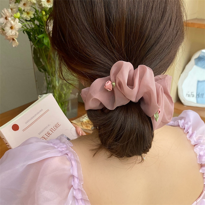 Dây Cột Tóc Co Giãn Phong Cách Hàn Quốc Đơn Giản Cho Nữ