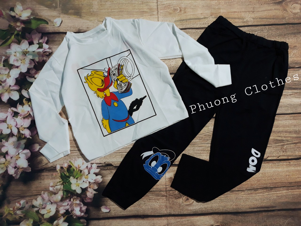 Set crop thể thao Donald Duck (Kèm ảnh thật)