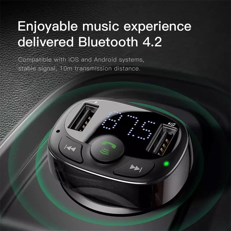 Tẩu Sạc Baseus Bluetooth 5.0 Tốc Độ Nhanh 3.0 Cho Xe Hơi