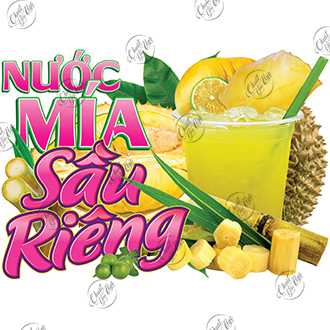 Durian cane drink sticker coffee shop trolley decoration wall sticker fruit juice blender decal