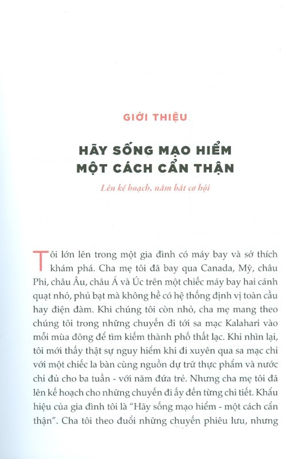 Sống Mạo Hiểm Một Cách Cẩn Thận