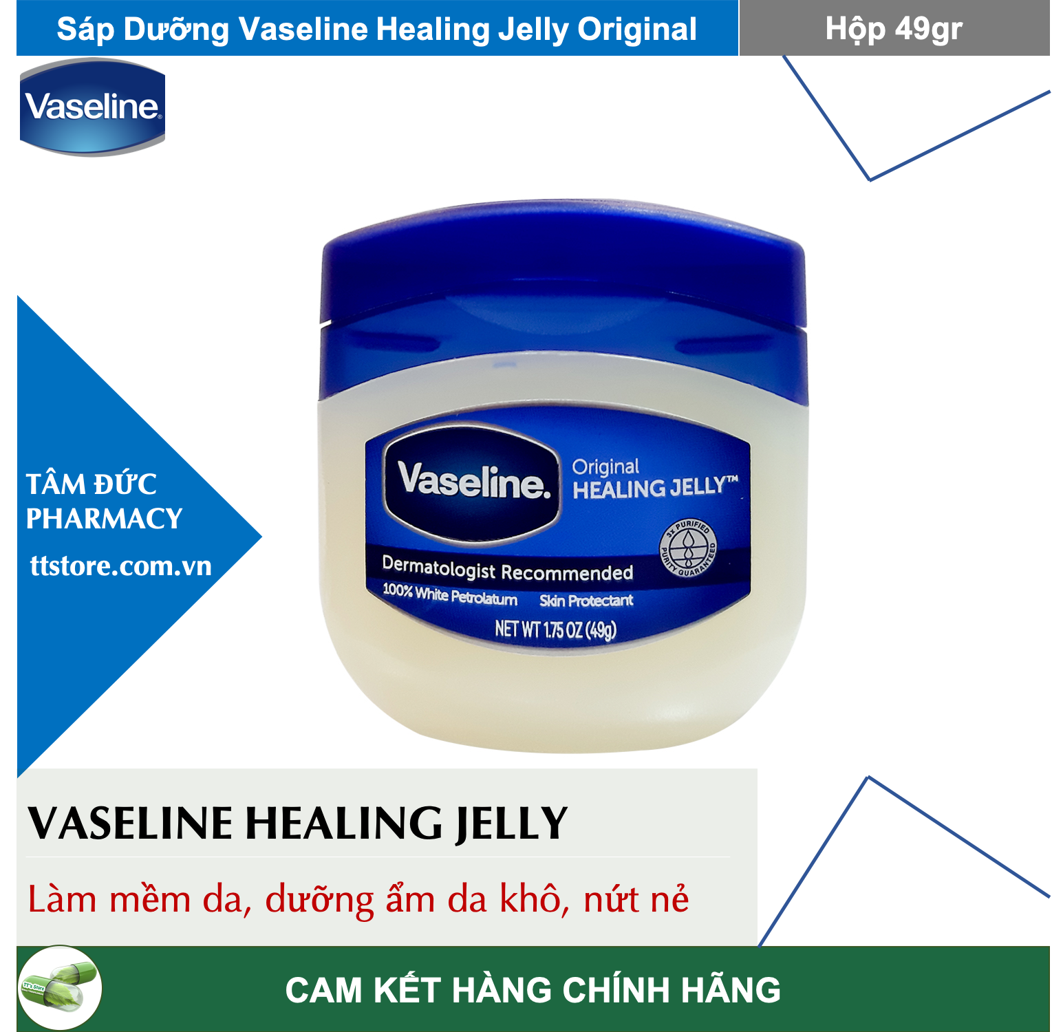[HCM]Sáp Dưỡng Vaseline Healing Jelly Original [Hộp 49gr - 106gr] [vaselin]