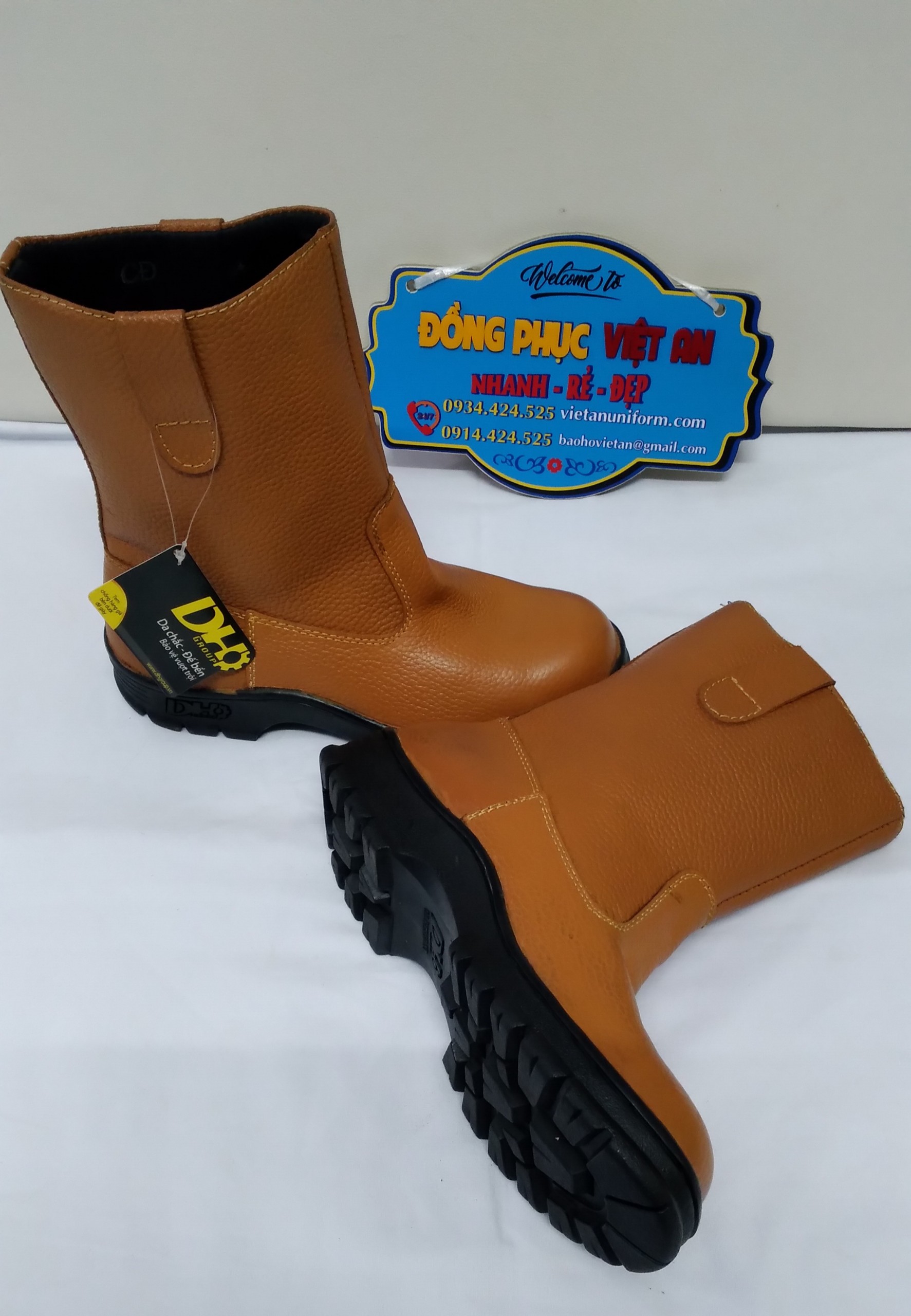 [HCM]Giày Ủng Da Bảo hộ lao động - DH Group