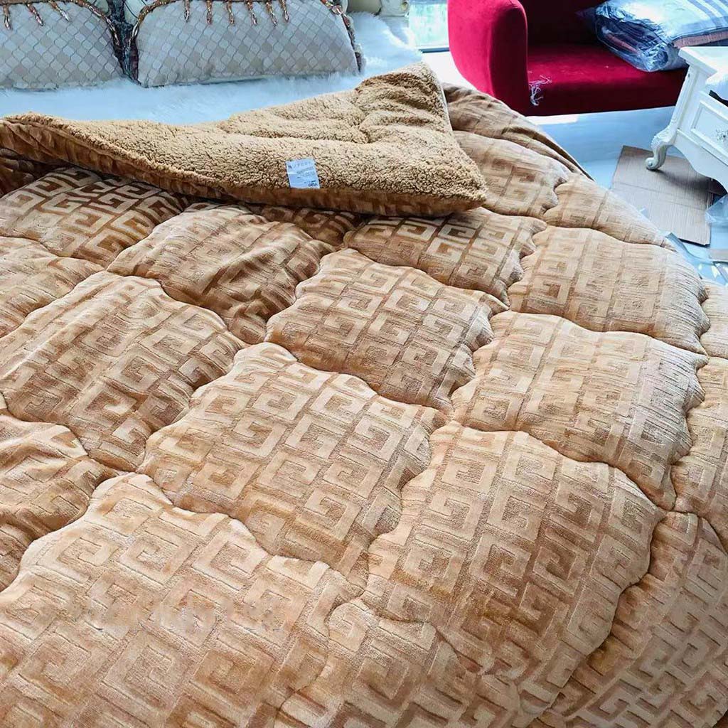 Chăn lông cừu đại hàn 3,3kg, chăn Chữ Vạn cao cấp dập vân 3D, không lo xổ lông