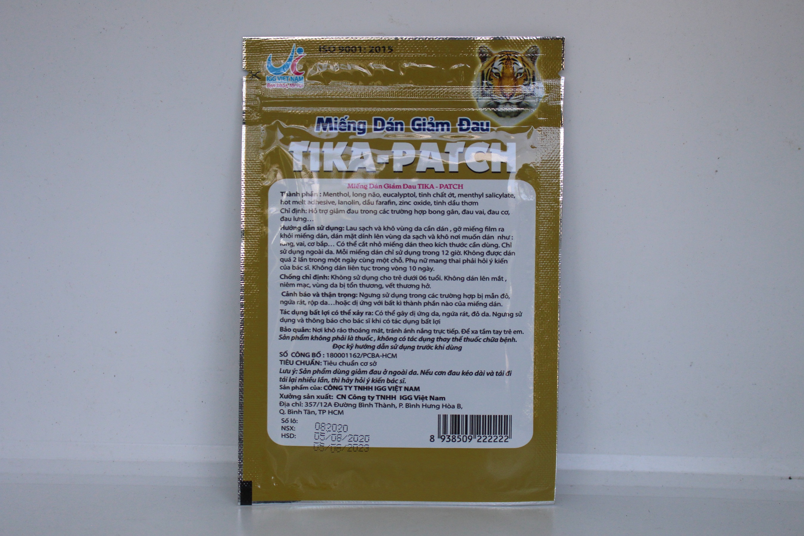 Dán giảm đau con cọp TIKA PATCH hộp 20 miếng