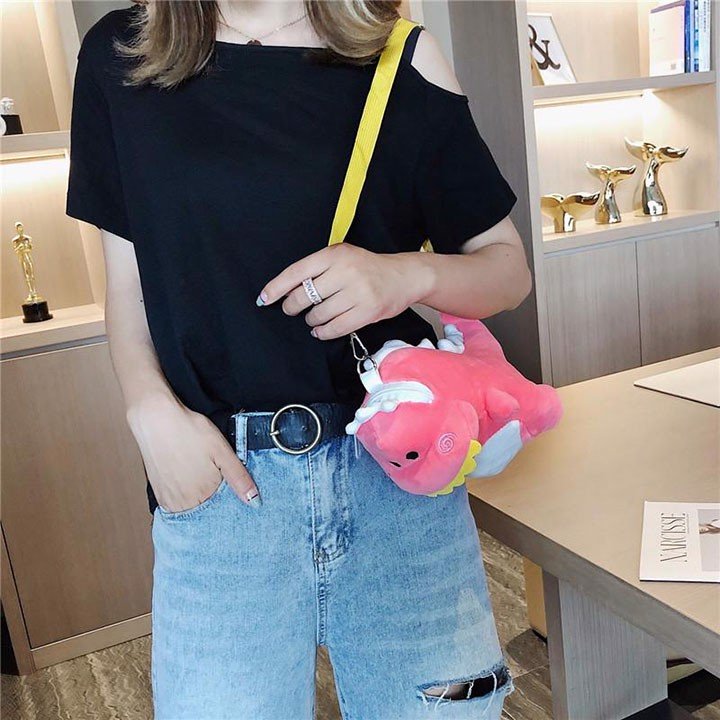 Túi đeo chéo hình thú bông khủng long - DMA store