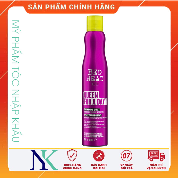 [HCM]Xịt Tạo Phồng Và Làm Dày Tóc Bed Head Tigi Superstar Queen For A Day 300Ml