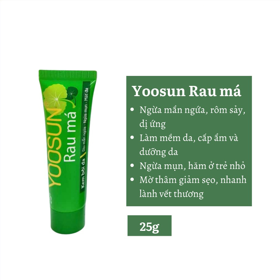 [HCM] Yoosun rau má - Kem bôi da thảo dược ngừa mụn, mát da, tránh sẹo, thâm, rôm sảy, mẩn ngứa, muỗi đốt, an toàn cho em bé