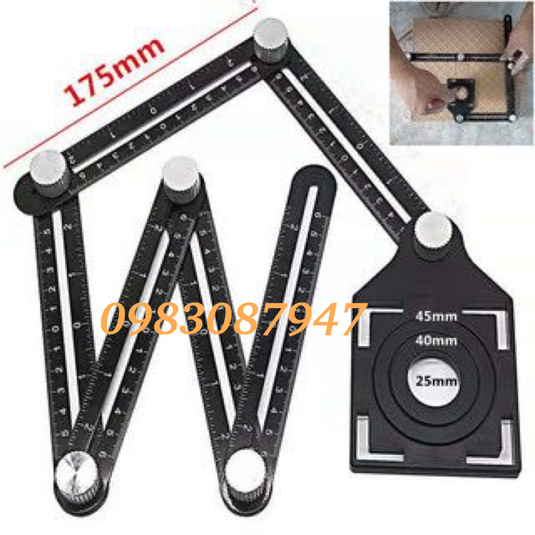 Thước đánh dấu khoan cắt gạch đa năng