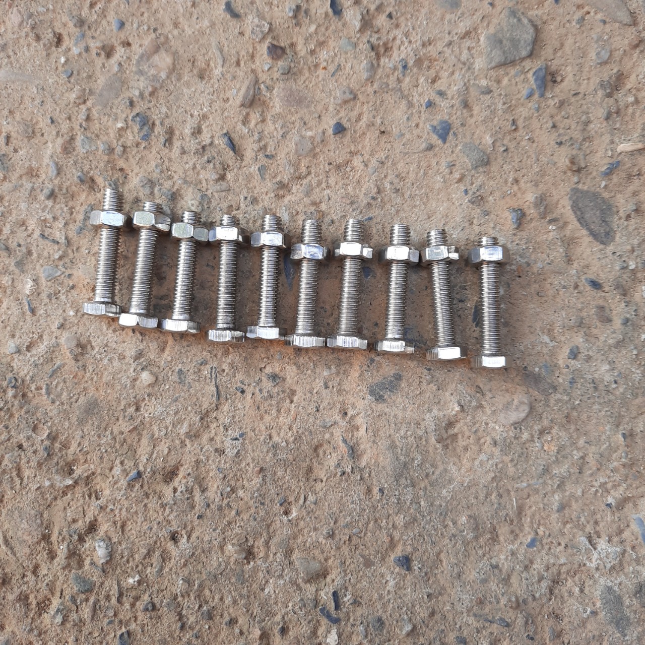 Bộ 10 bu lông inox  8 x60mm