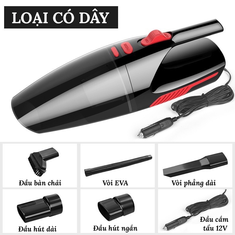 Máy hút bụi cầm tay mini CÓ DÂY, lực hút siêu mạnh, hàng cao cấp
