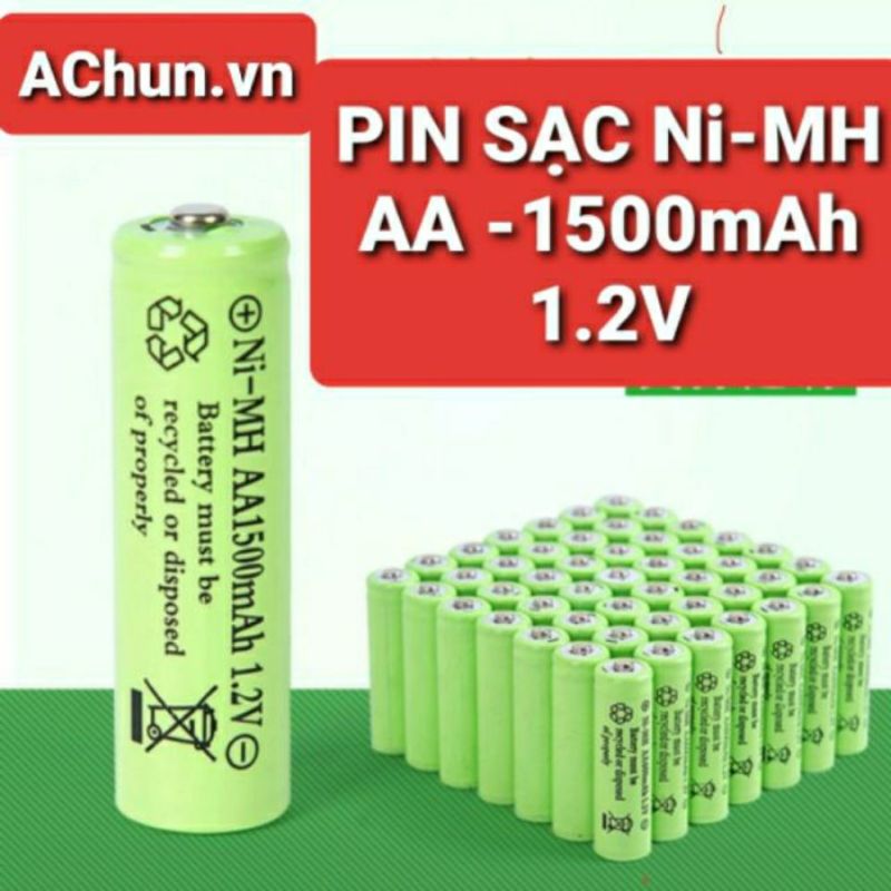 PIN SẠC Ni-MH AA 1500mAh - 1.2V/1.5V kích thước 14x50mm
