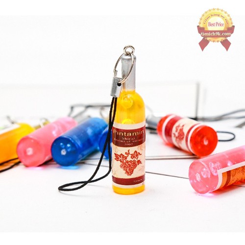 Sét 3 Móc khóa trang trí hình chai nhiều mầu