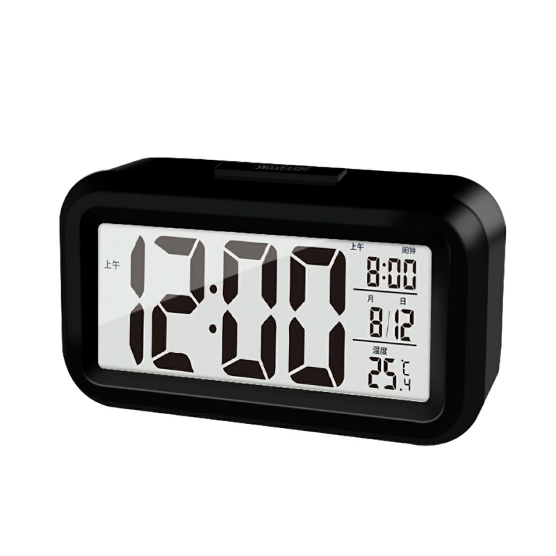 Premium LCD alarm desk led clock temperature and humidity meter-Hause