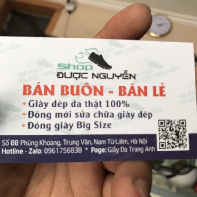 Giày lười nam dập vân cá xấu chất da bò