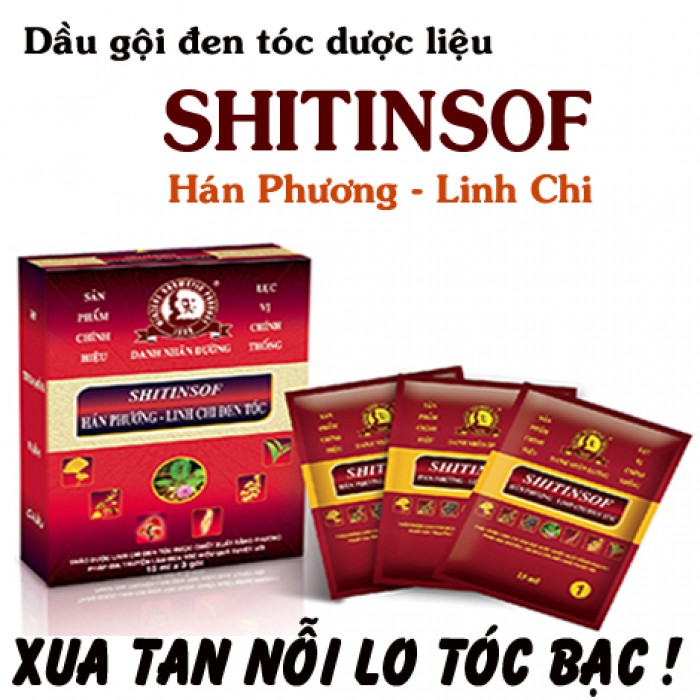 Combo 10 SHITINSOF Hán Phương - Linh Chi Đen Tóc - Hộp 3 gói