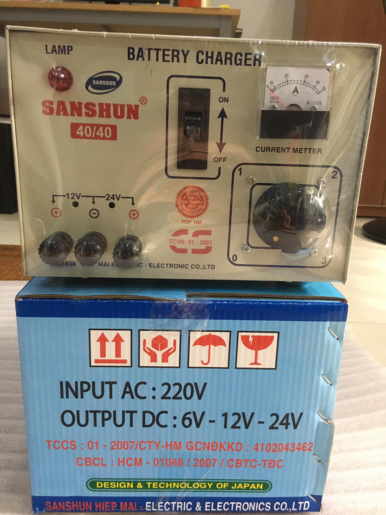 [HCM]Máy sạc bình ắc quy Sanshun 40Ah - 3HT ( bỏ chế độ 6v)