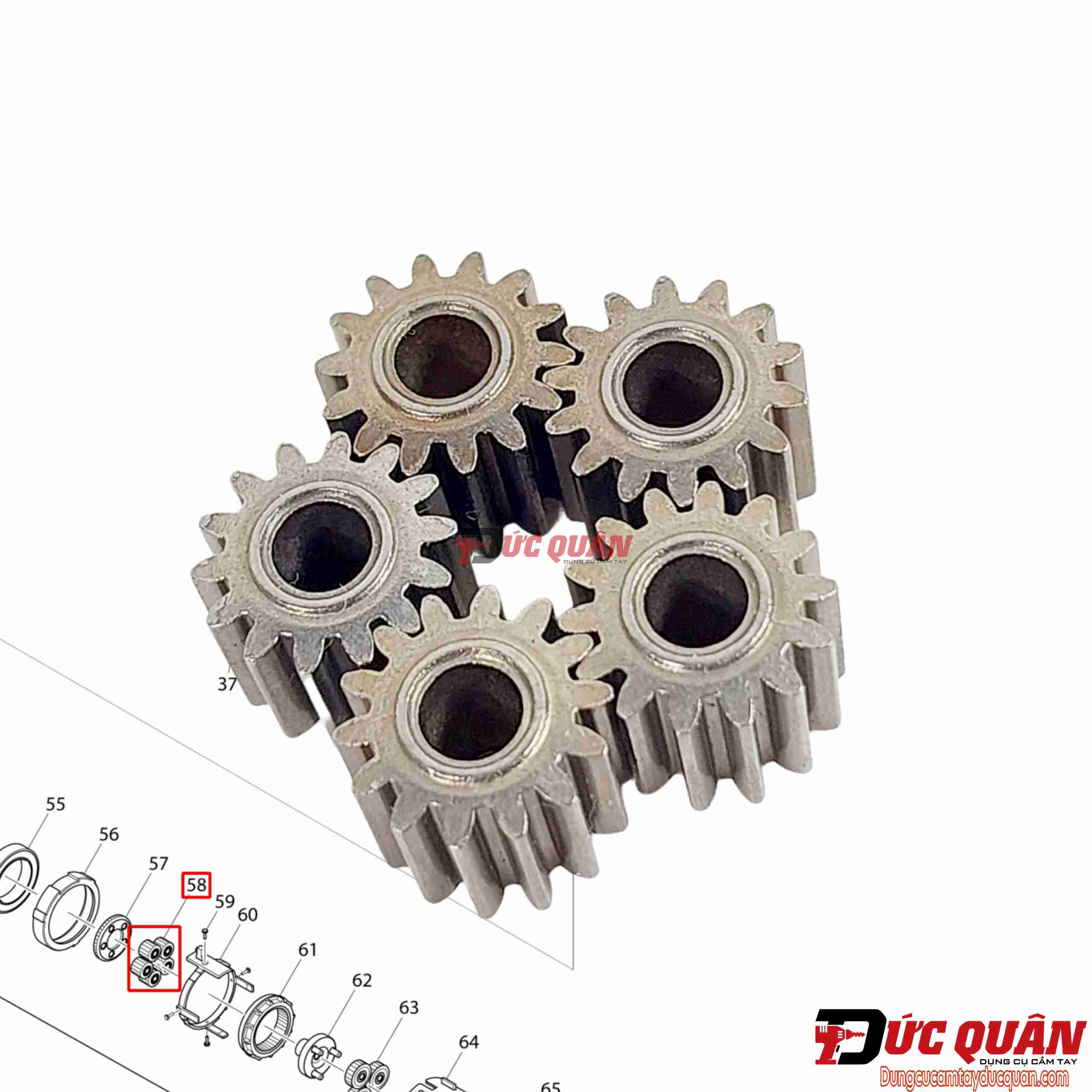 Bộ 5 cái nhông máy bắn vít makita td141/dtp141/tp131