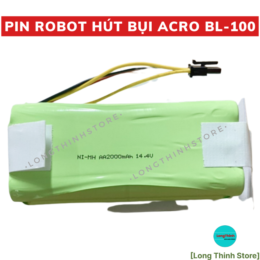 Pin thay thế cho robot hút bụi Acro BL100 - BH 3 tháng (Output cục nguồn 25.2v)