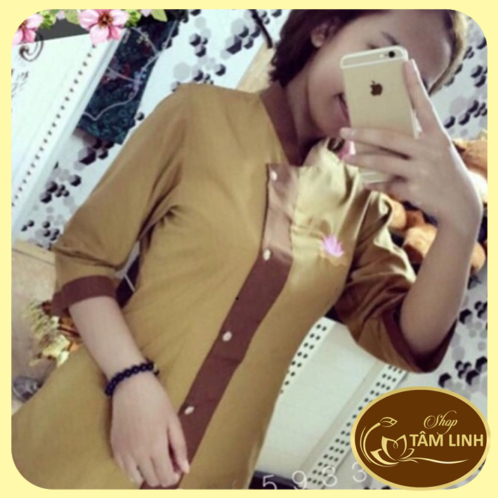 Đồ lam đi chùa_Mẫu Lãnh Tụ Phối Nữ