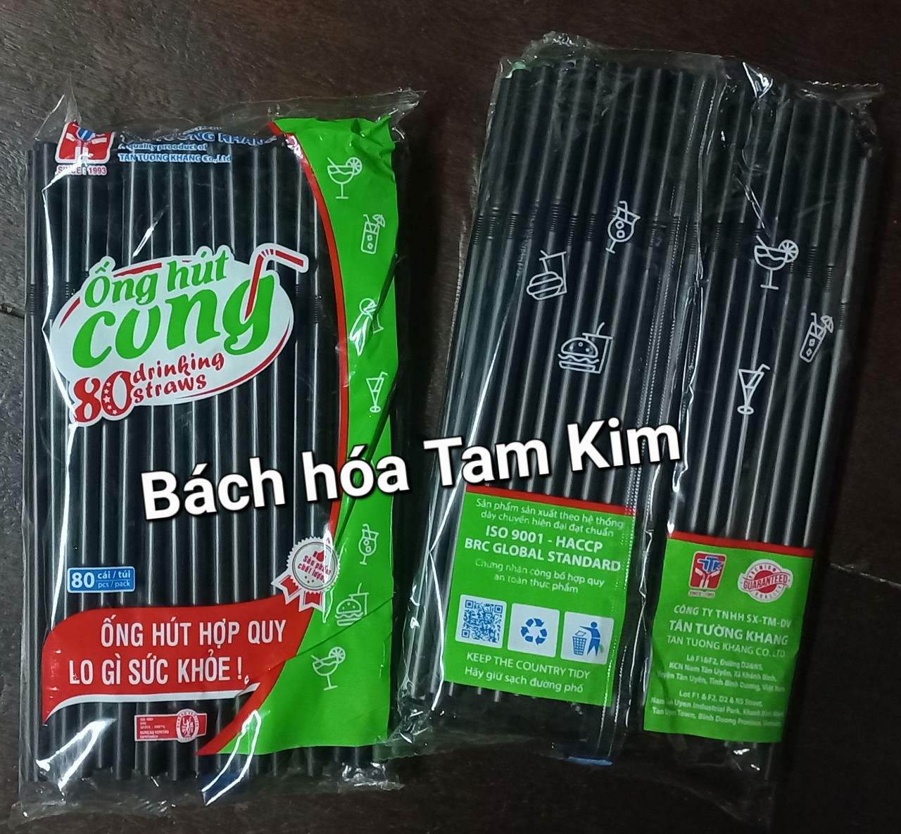[Bịch 80 cây] Ống hút cong phi 6 - nhiều màu và màu đen